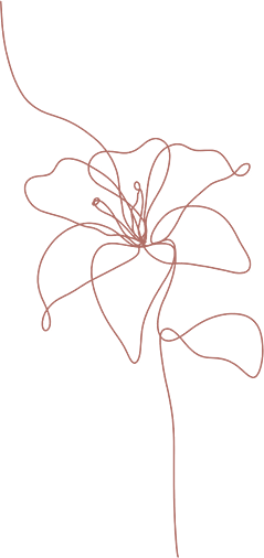 Logo: magnoliabloem als doorlopende lijntekening